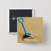 Schoon- en staartwievaar vierkante button 5,1 cm (Voorkant /achterkant)