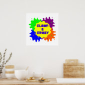 Schoon en waanzinnig poster (Keuken)
