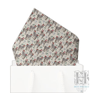 Schoon Ezel Kerst Tissue Papier in Crème