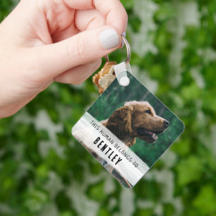 Schoon foto van de hond sleutelhanger