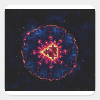 Schoon gemanipuleerde Mandelbrot fractal Vierkante Sticker