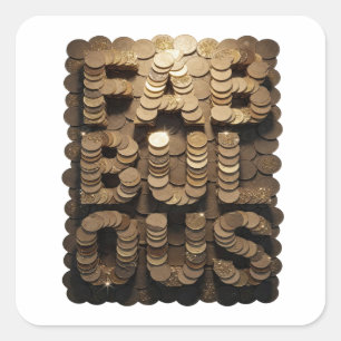 Schoon Goud FABULOUS Decal Ontwerp Vierkante Sticker