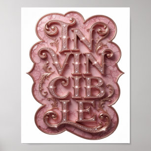 Schoon Goud IN ONOVERWINNELIJK Vet Design Poster