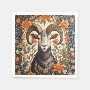 Schoon Grote Hoornschaap William Morris Geïnspiree Servet