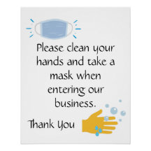 Schoon handen en neem een masker