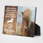 Schoon Herinneringsfoto Paard Monument Sieraad Fotoplaat (Zijkant)