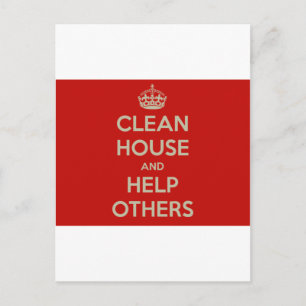 Schoon Huis en help anderen Briefkaart