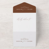 Schoon Klassiek Modern Script QR Code Fotobruiloft All In One Uitnodiging (Buitenkant)
