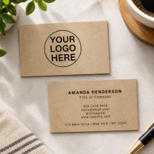 Schoon Kraft Rustieke Zakelijke Logo Promotiekaart