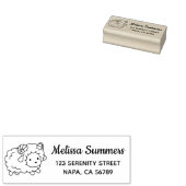 Schoon Lam Terug Adres Rubberstempel (Gestempeld)