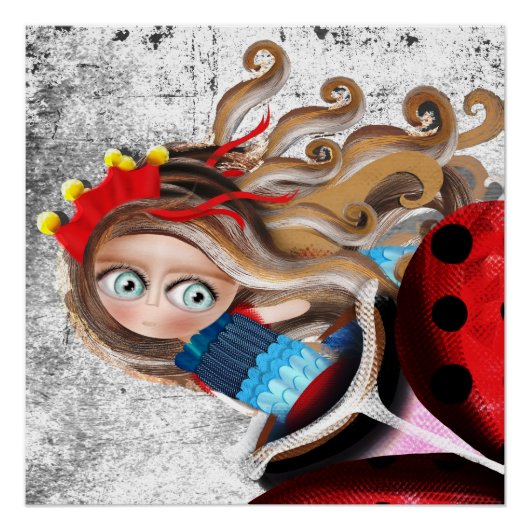 SCHOON Lang Haar Blauwe ogen Perfect Poster (Voorkant)