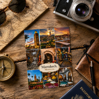Schoon Marrakech Marokko Collage Medina Briefkaart
