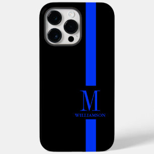 Schoon & Minimaal Monogram   Dunne blauwe lijn   P Case-Mate iPhone 14 Pro Max Hoesje
