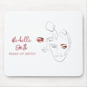 Schoon Minimal Lijnkunst Waterverf Make-up Artiest Muismat