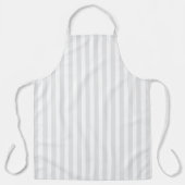 Schoon, minimale grijze & witte strepen schort (Voorkant)