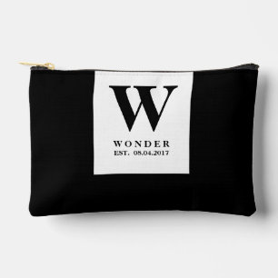 Schoon Minimalistisch Monogram Zwarte Huwelijksl Etui