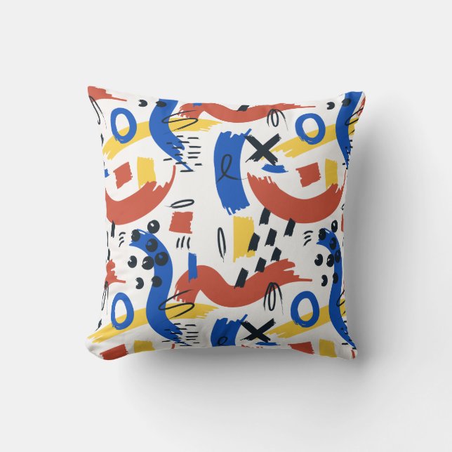 Schoon modern abstract patroon | Kleurrijke artist Kussen (Voorkant)
