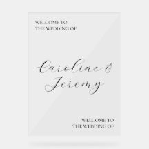 Schoon & Modern Acryl Huwelijk Welkom Teken