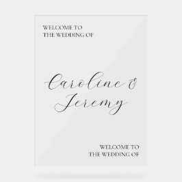 Schoon & Modern Acryl Huwelijk Welkom Teken Bord