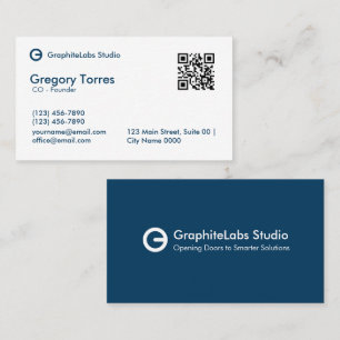 Schoon Modern Minimalistisch Zakelijk QR Code Bedr Visitekaartje