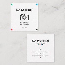 Schoon Moderne Stijlvolle Typografie Minimalistisc Vierkante Visitekaartje