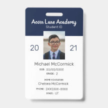 Schoon Navy Homeschool Student ID-badge