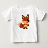 Schoon Onschuldig Cartoon Vos Baby T-Shirt