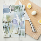 Schoon Paars Bloemen Bruiloft Borrel Theedoek (Quarter Fold)