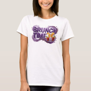 Schoon Paarse BRUNCH TIME Statement T-shirt