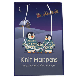 Schoon Pinguïn Trui Familie | Geestige Kerstmis Medium Cadeauzakje