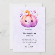 Schoon pompoen in pastelkleuren Thanksgiving-diner