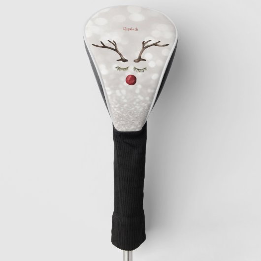 Schoon Rendiergezicht, Bokeh Golfheadcover (Voorkant)