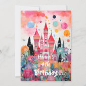 Schoon Roze Toverkasteel Kaart (Achterkant)