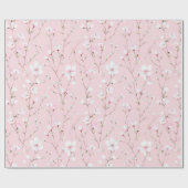 Schoon Roze Wit Bloemig Bruidsfeest Cadeaupapier (Vlak)