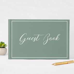 Schoon Salie Groen Schrift Calligrafie Huwelijk Gastenboek
