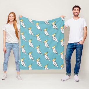Schoon Schattig Lutino Cockatiel Vogels Patroon Fleece Deken