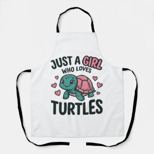 Schoon Schildpad Liefhebber Meisje Vintage Gravure Schort