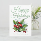 Schoon script kerstkaart (Staand voorkant)