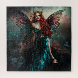 Schoon Sprookje in smaragdgroene jurk Legpuzzel