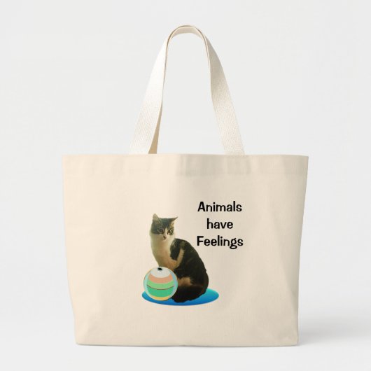 Schoon Tabby Kat Grote Tote Bag (Voorkant)
