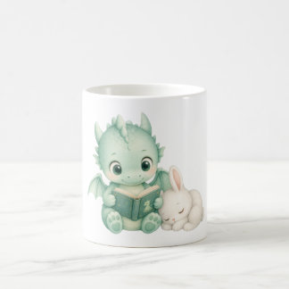 Schoon Verhaalboek Baby Draak Konijn Leest Boek Koffiemok