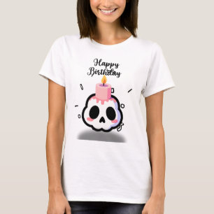 Schoon Verjaardagsfeest voor Pastel Goth Schedel T-shirt