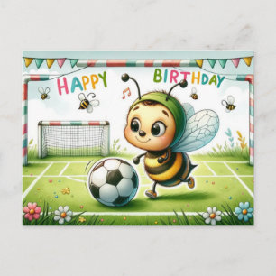 Schoon Verjaardagsvoetbalkaartje - Schattig Briefkaart