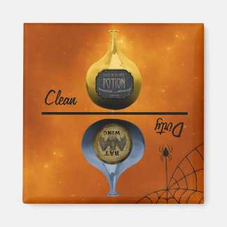 Schoon / vuil, giffles, Halloween Magneet