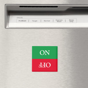 Schoon vuil, UIT, Dishwasmachine was groen rood Magneet