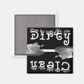 Schoon / Vuil (zwart) Magneet (Voorkant / Achterkant)