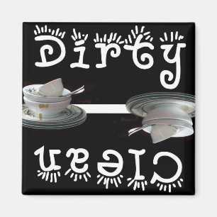 Schoon / Vuil (zwart) Magneet