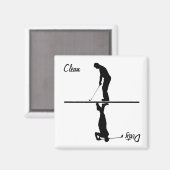 Schoon / Vuile Golf Magneet (Voorkant / Achterkant)