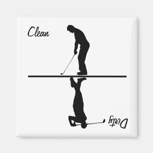 Schoon / Vuile Golf Magneet