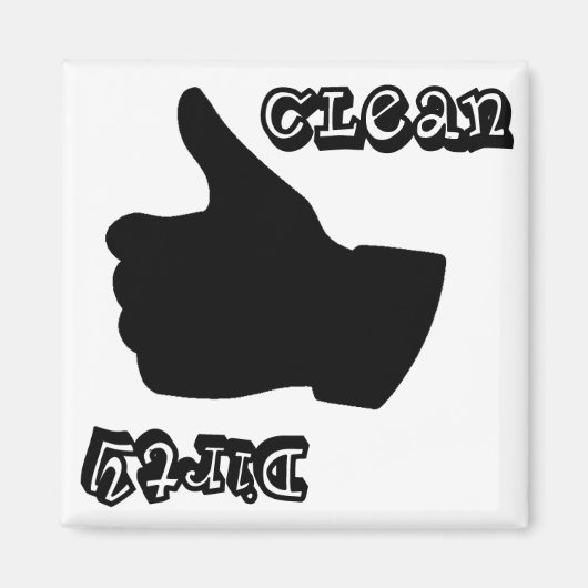 Schoon / Vuile vaatwasmachine magneet! Magneet (Voorkant)